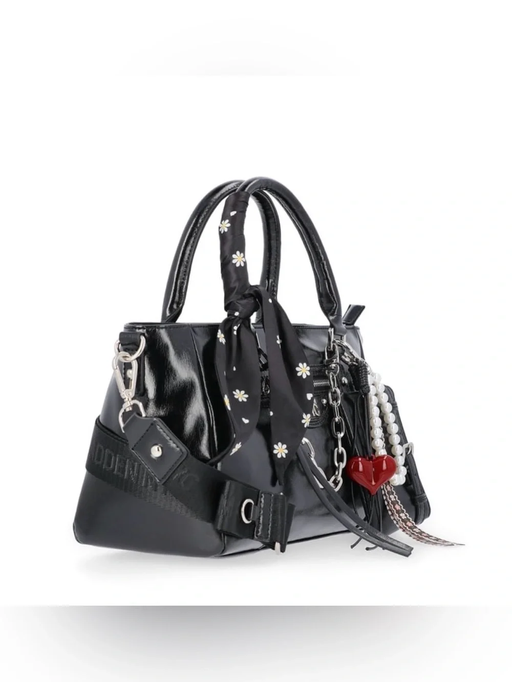 The Madden NYC Women's Slouchy Top Handle Satchel in Black NWT